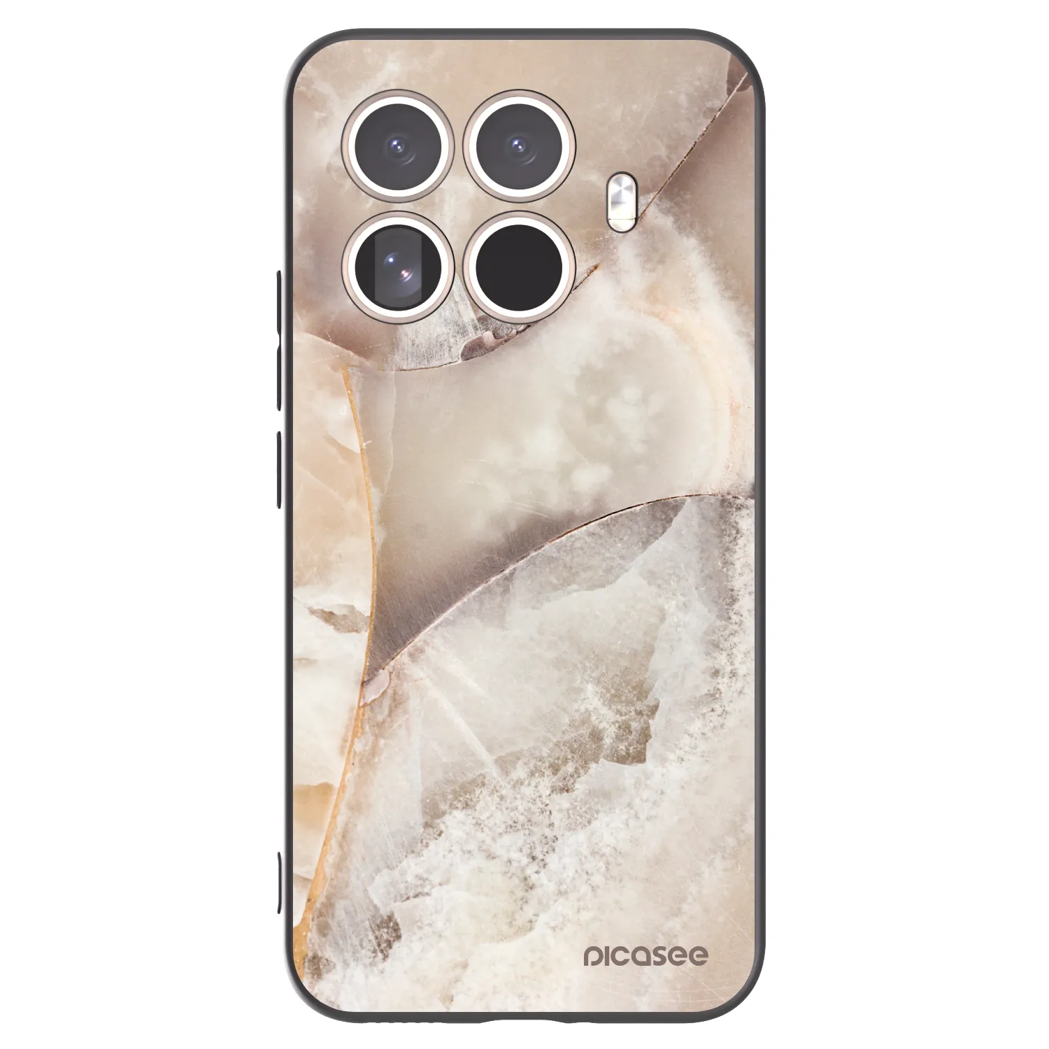 Picasee silikonový černý obal pro Xiaomi 15T Pro - Cream marble