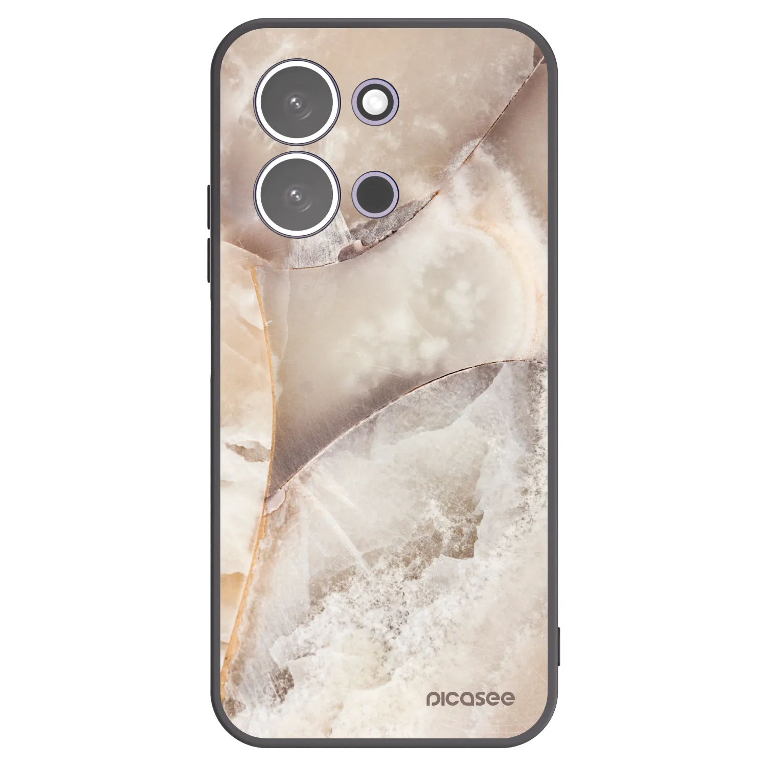 Picasee silikonový černý obal pro Xiaomi Redmi 15C 5G - Cream marble