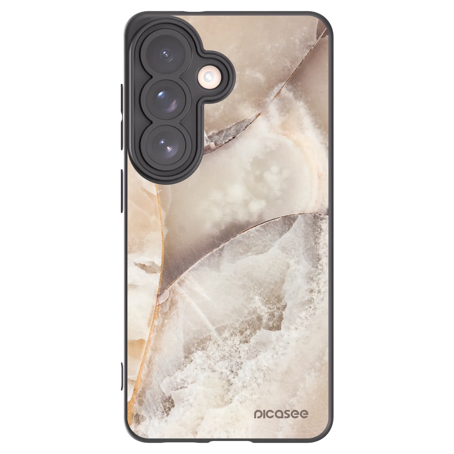 Picasee silikonový černý obal pro Samsung Galaxy S26 - Cream marble