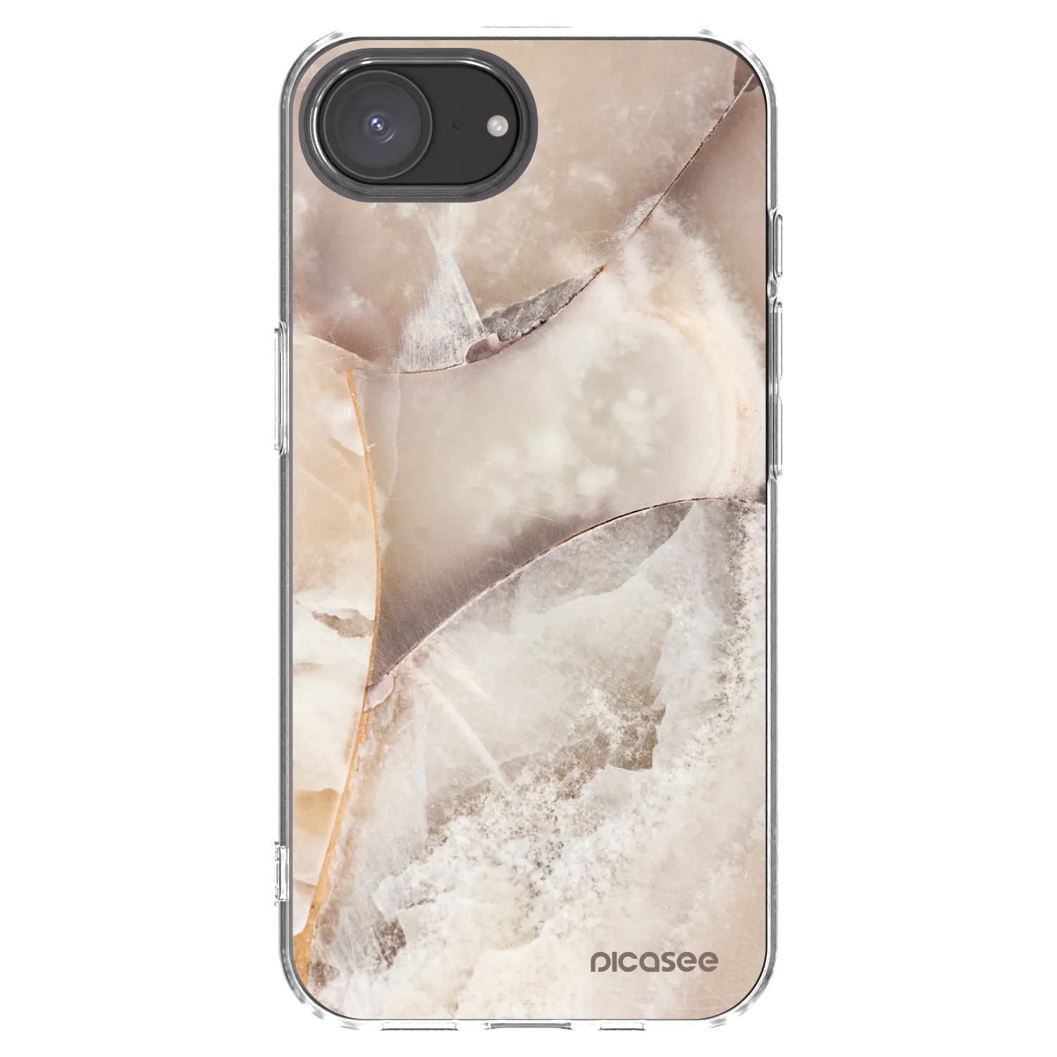 Picasee silikonový průhledný obal pro Apple iPhone 17e - Cream marble
