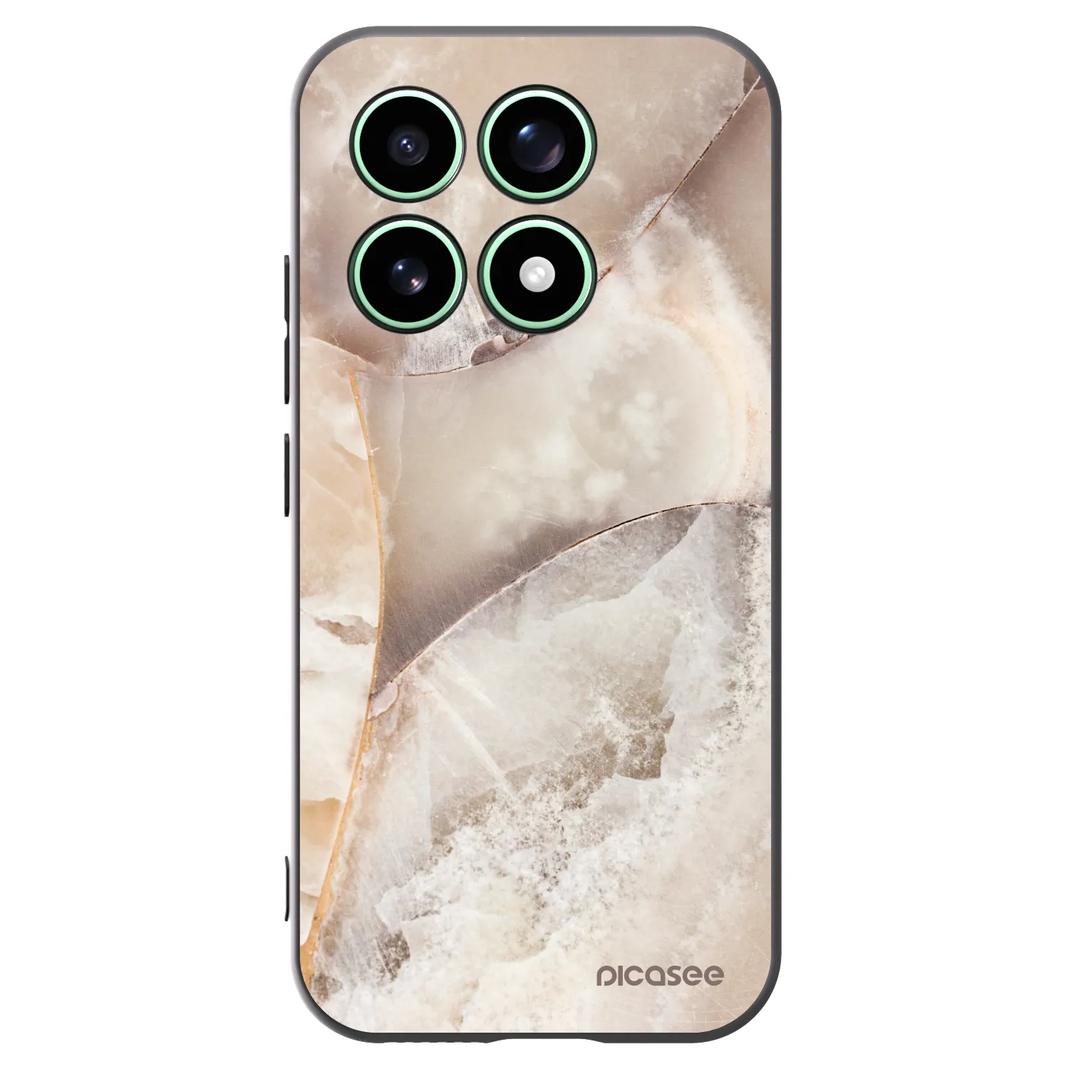 Picasee silikonový černý obal pro Xiaomi 17 - Cream marble