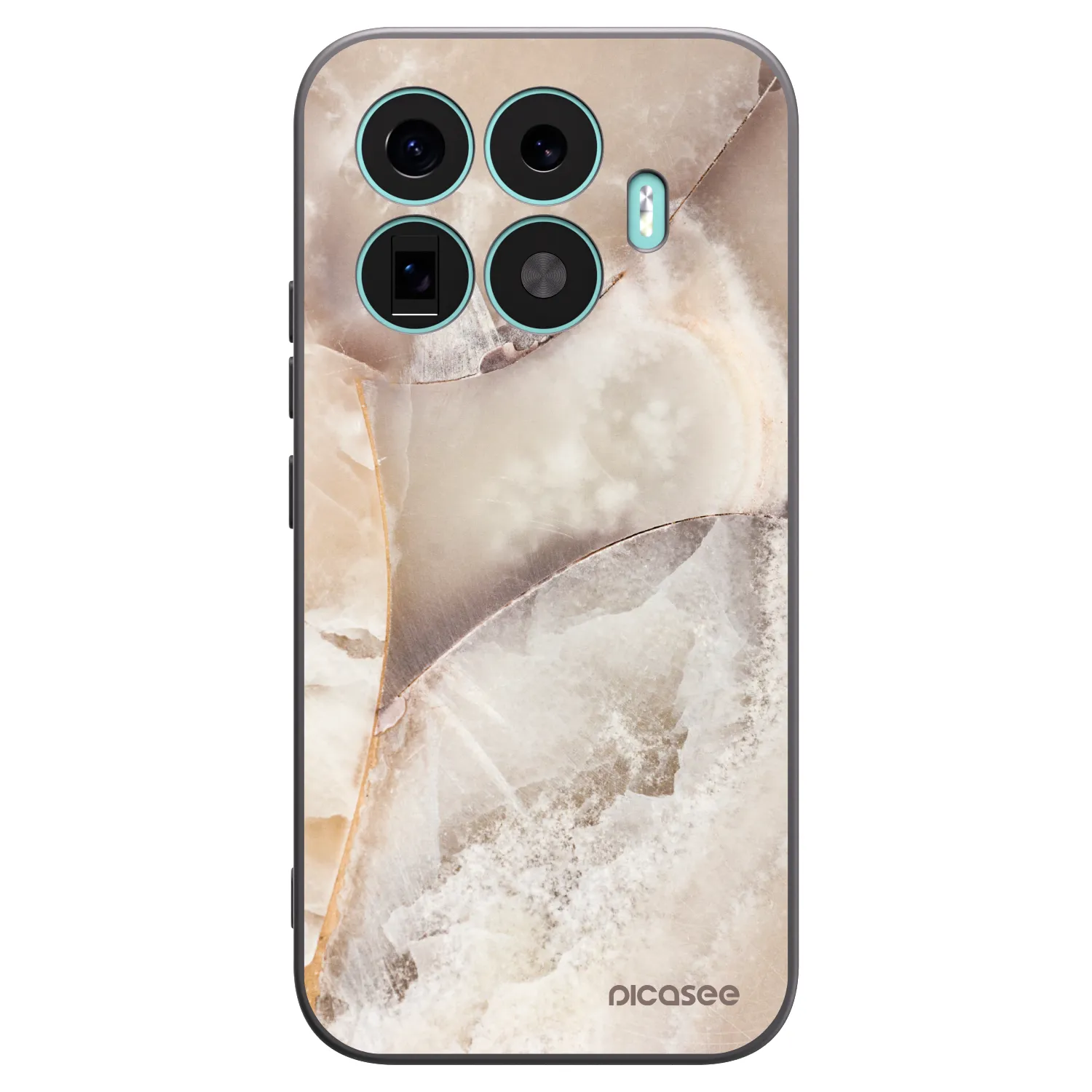 Picasee silikonový černý obal pro Xiaomi 17T - Cream marble