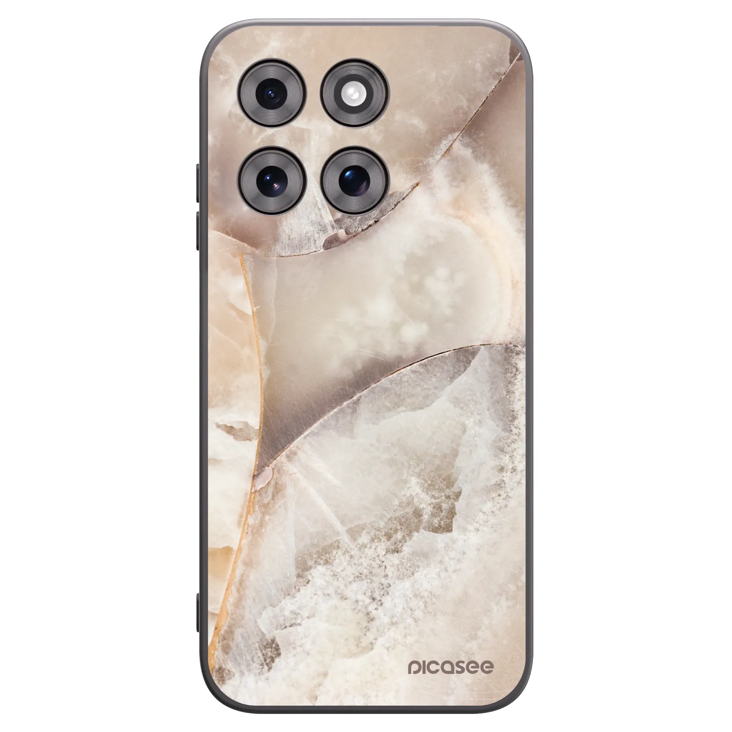 Picasee silikonový černý obal pro Motorola Moto G77 - Cream marble