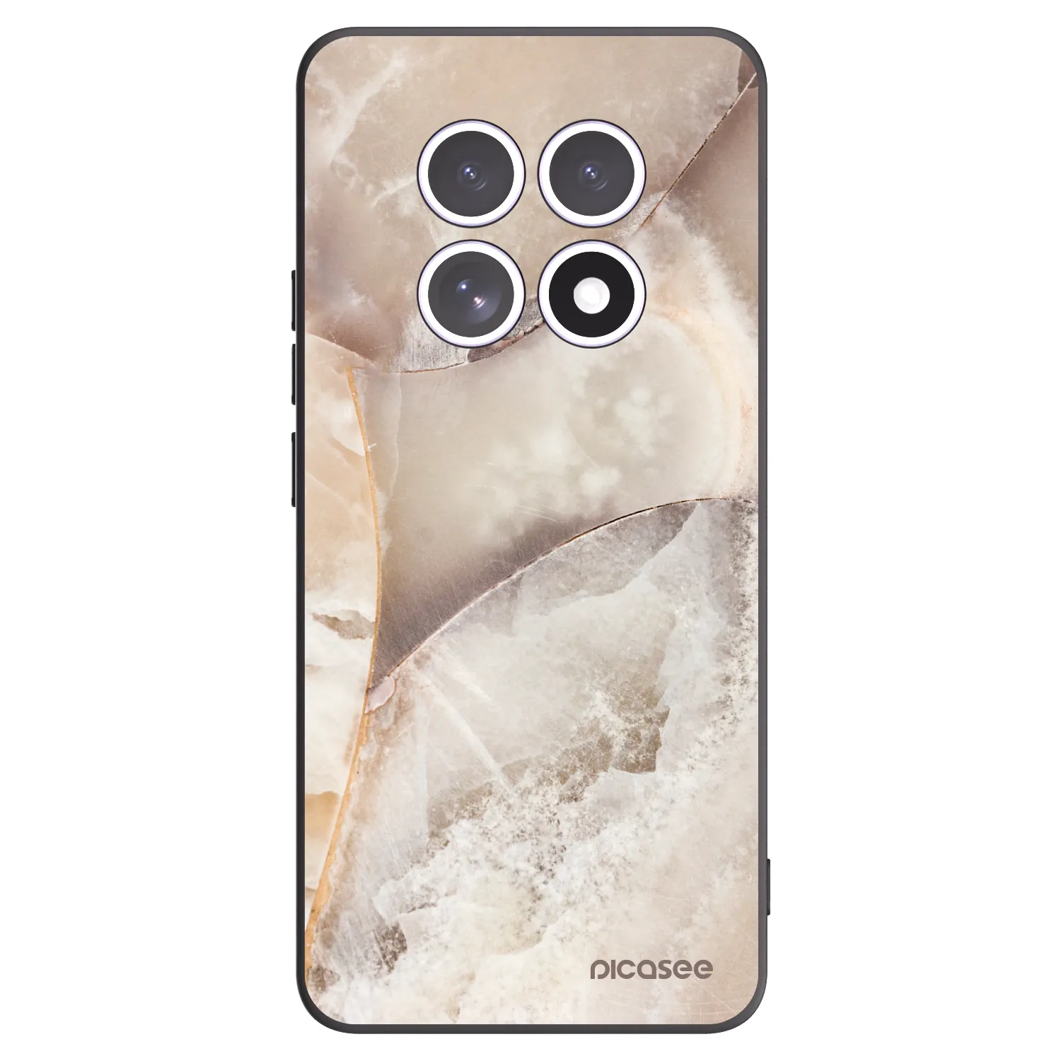 Picasee silikonový černý obal pro Xiaomi Redmi Note 15 5G - Cream marble