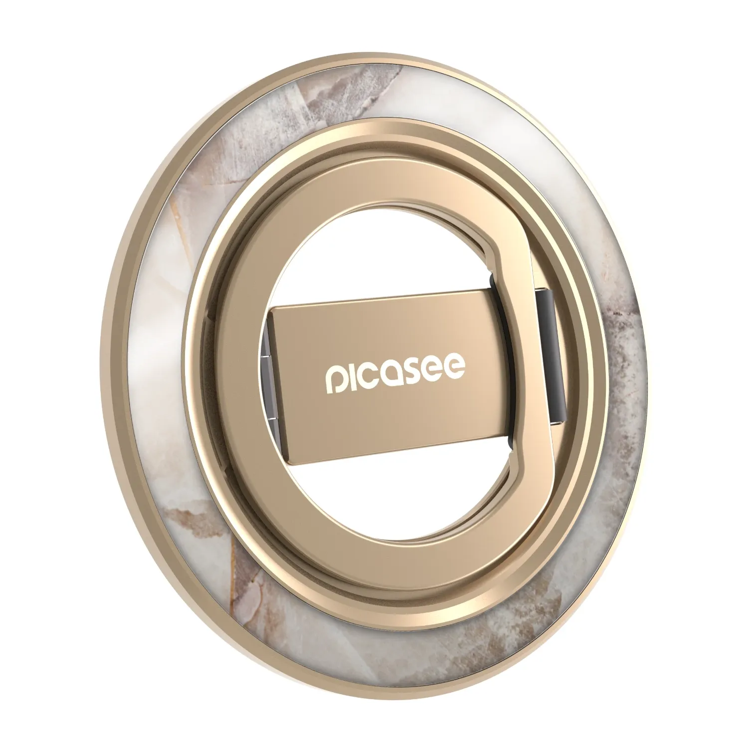 Picasee Magnetický držák - Zlatý - Cream marble