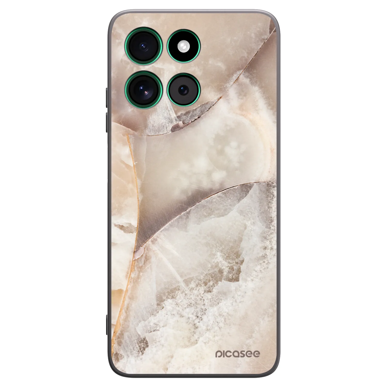 Picasee silikonový černý obal pro Motorola Moto G57 Power - Cream marble