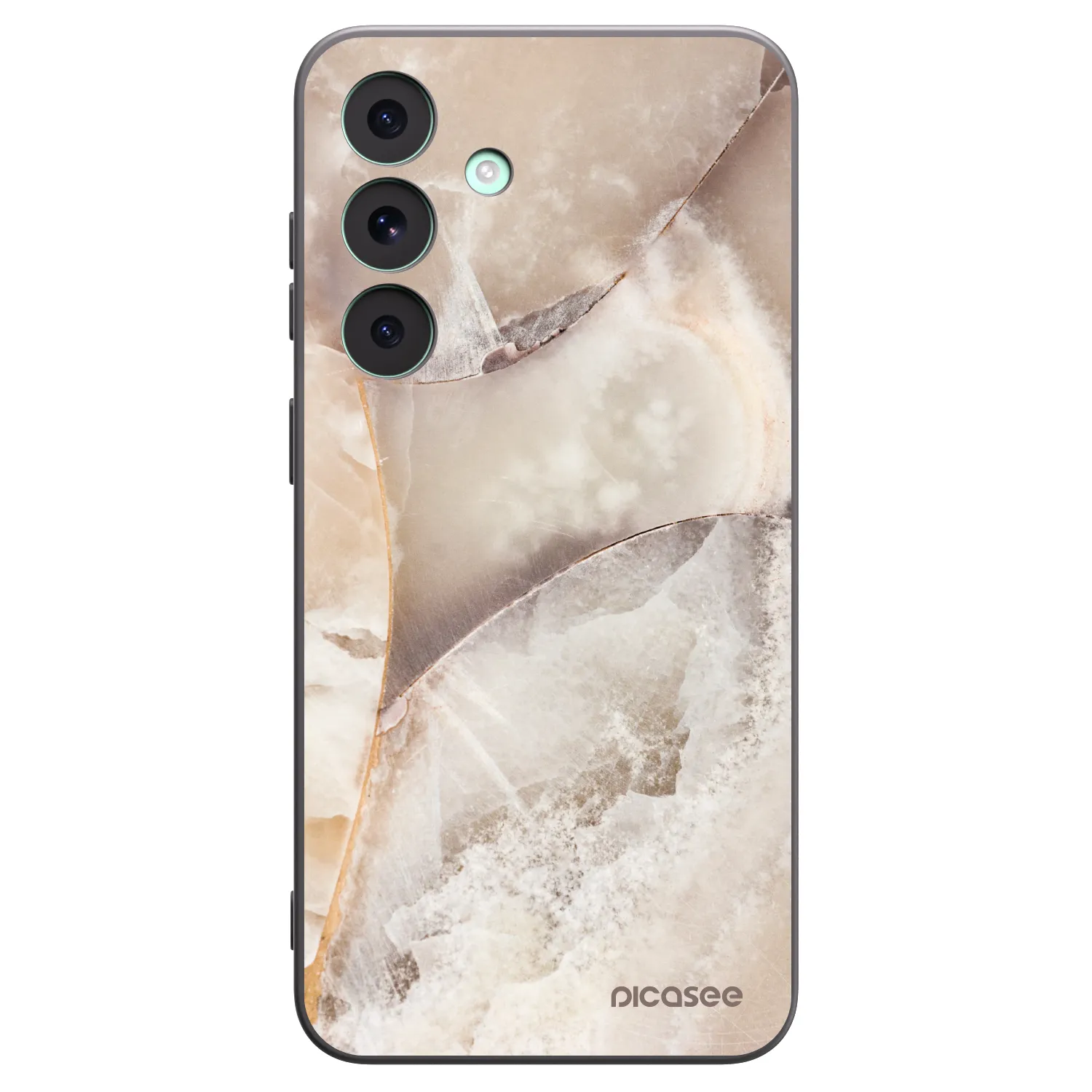 Picasee silikonový černý obal pro Samsung Galaxy S26 FE - Cream marble