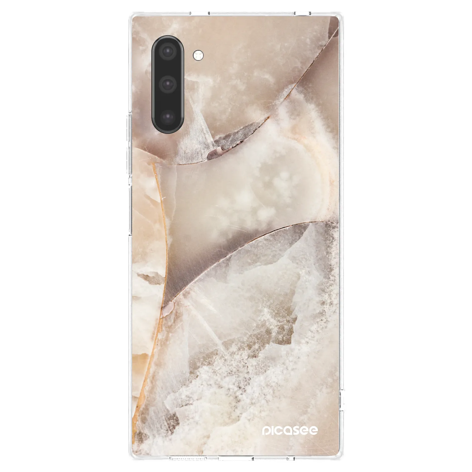 Picasee silikonový průhledný obal pro Samsung Galaxy Note 10 N970F - Cream marble