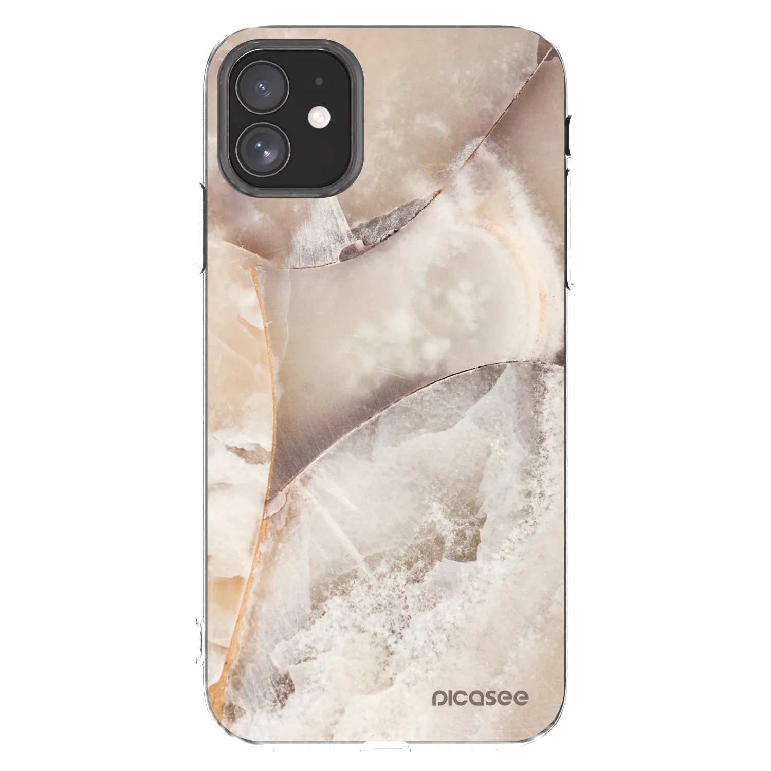 Picasee silikonový průhledný obal pro Apple iPhone 11 - Cream marble