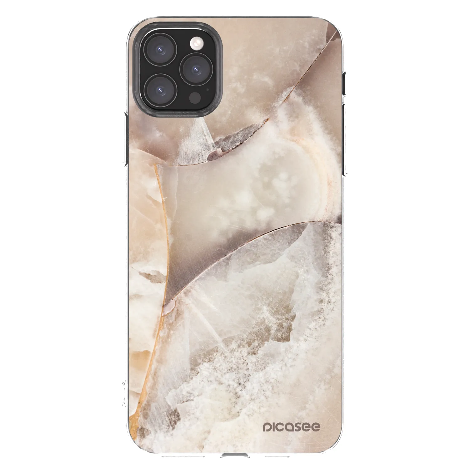 Picasee silikonový průhledný obal pro Apple iPhone 11 Pro Max - Cream marble