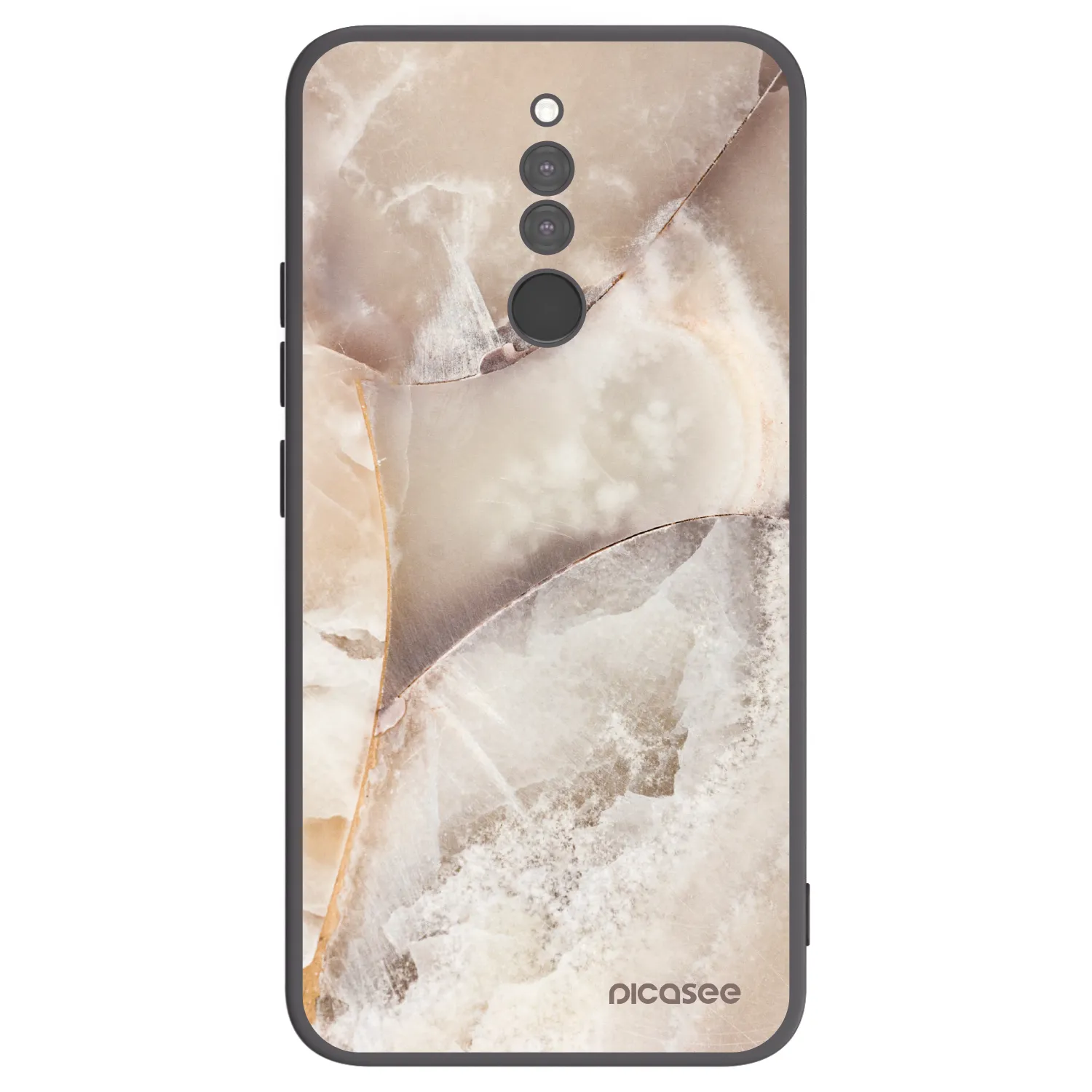 Picasee silikonový černý obal pro Xiaomi Redmi 8 - Cream marble