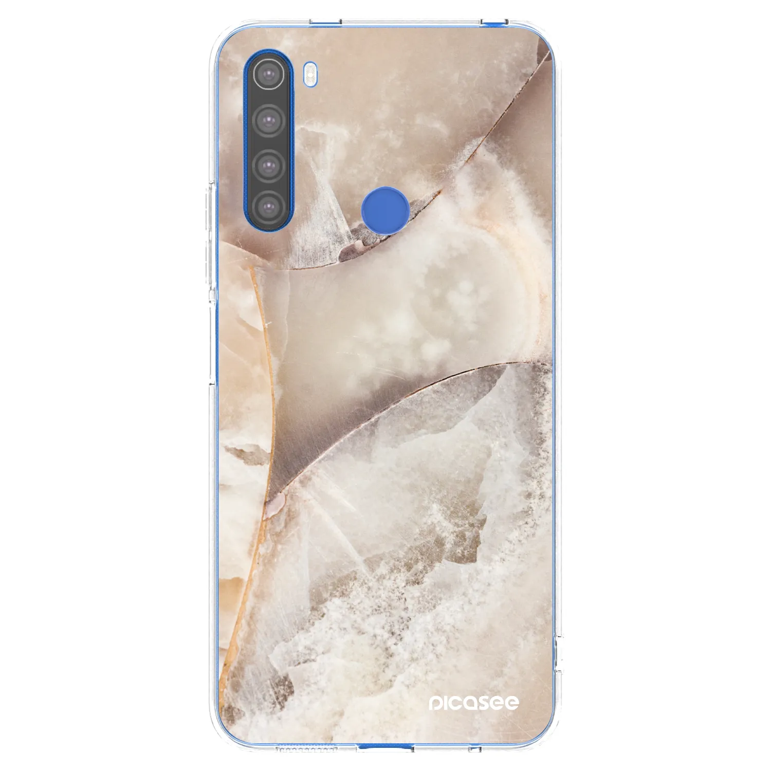 Picasee silikonový průhledný obal pro Xiaomi Redmi Note 8T - Cream marble