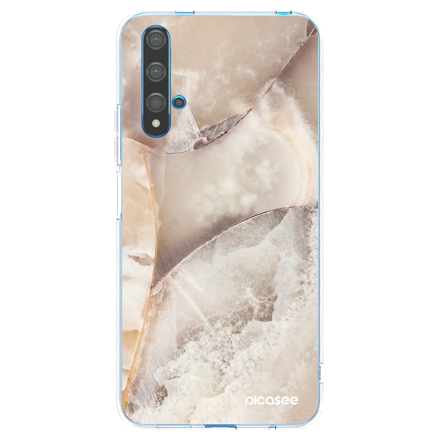 Picasee silikonový průhledný obal pro Huawei Nova 5T - Cream marble