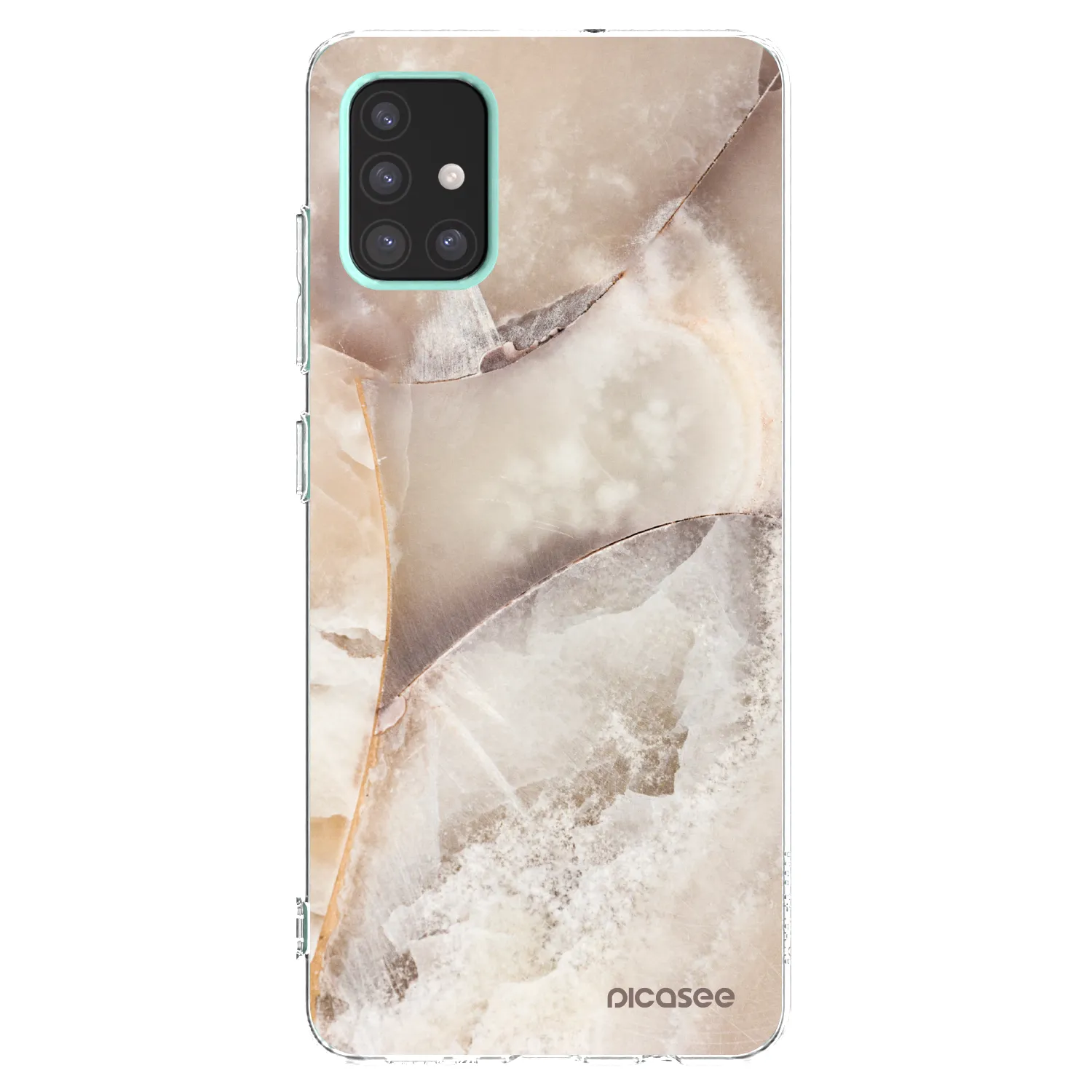 Picasee silikonový průhledný obal pro Samsung Galaxy A51 A515F - Cream marble