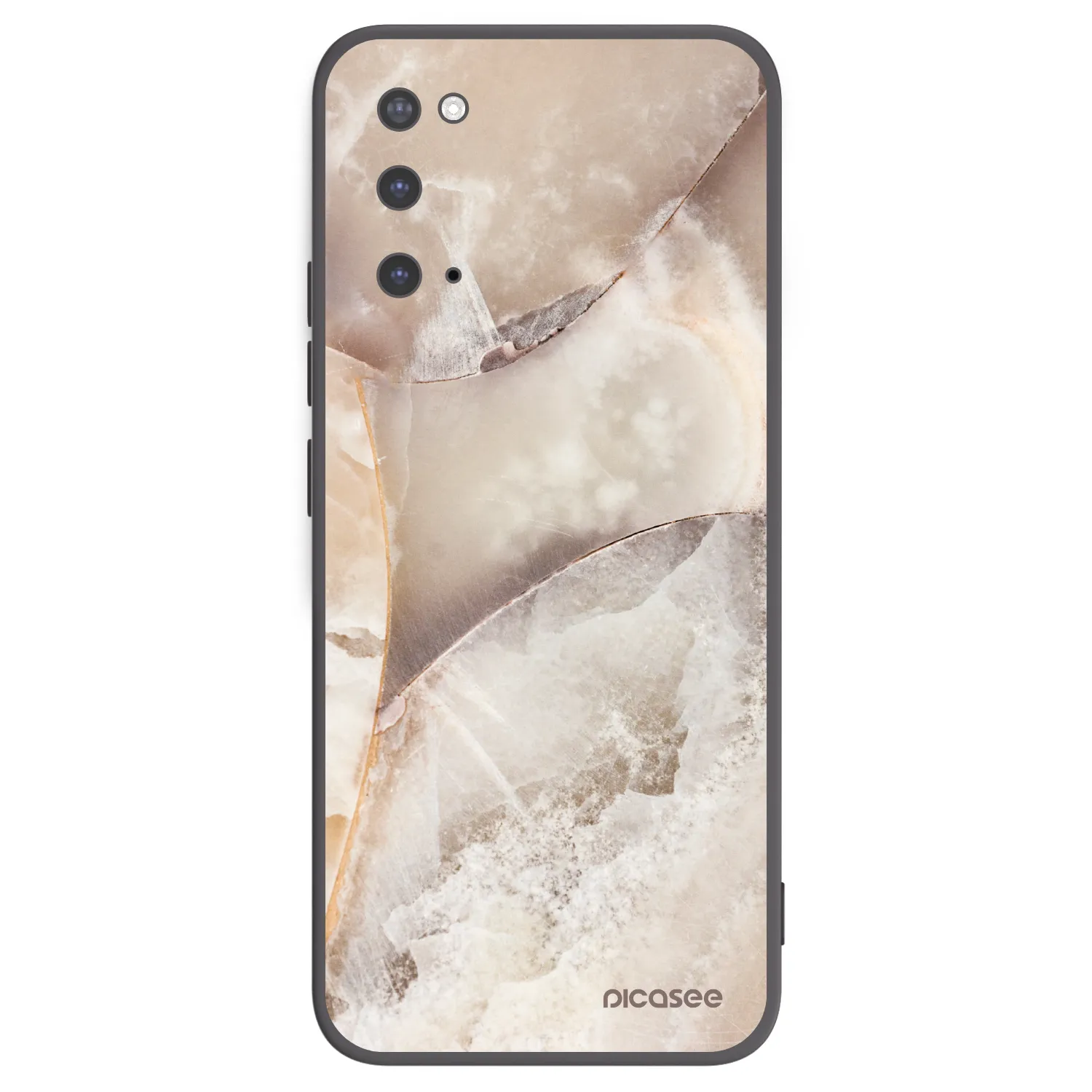Picasee silikonový černý obal pro Samsung Galaxy S20 G980F - Cream marble