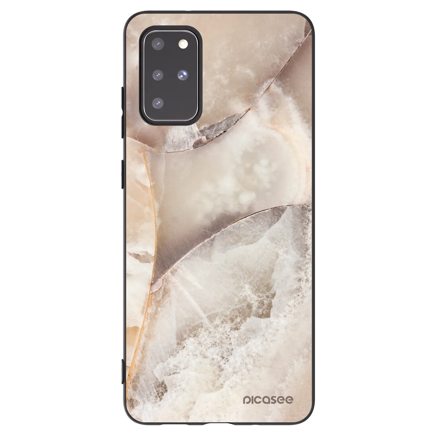 Picasee silikonový černý obal pro Samsung Galaxy S20+ G985F - Cream marble