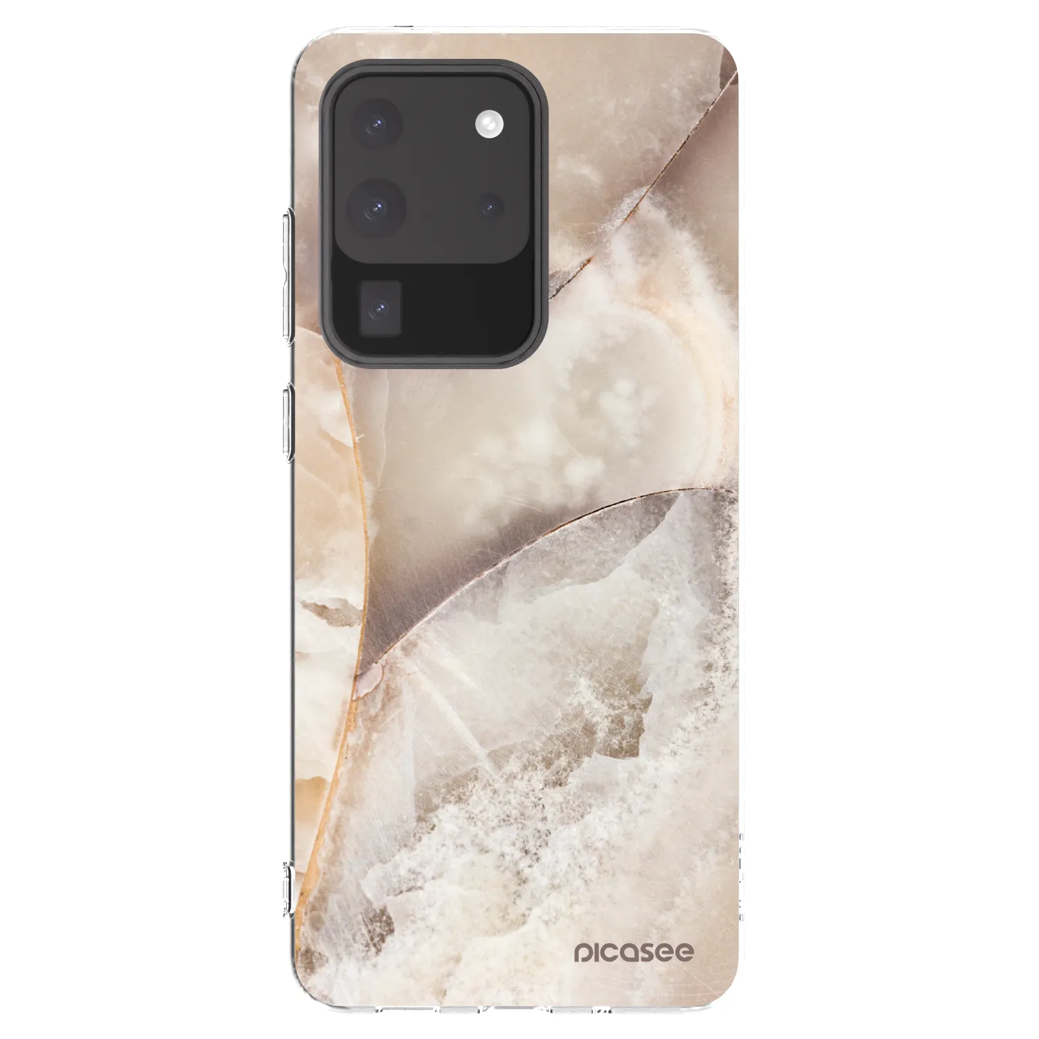 Picasee silikonový průhledný obal pro Samsung Galaxy S20 Ultra 5G G988F - Cream marble