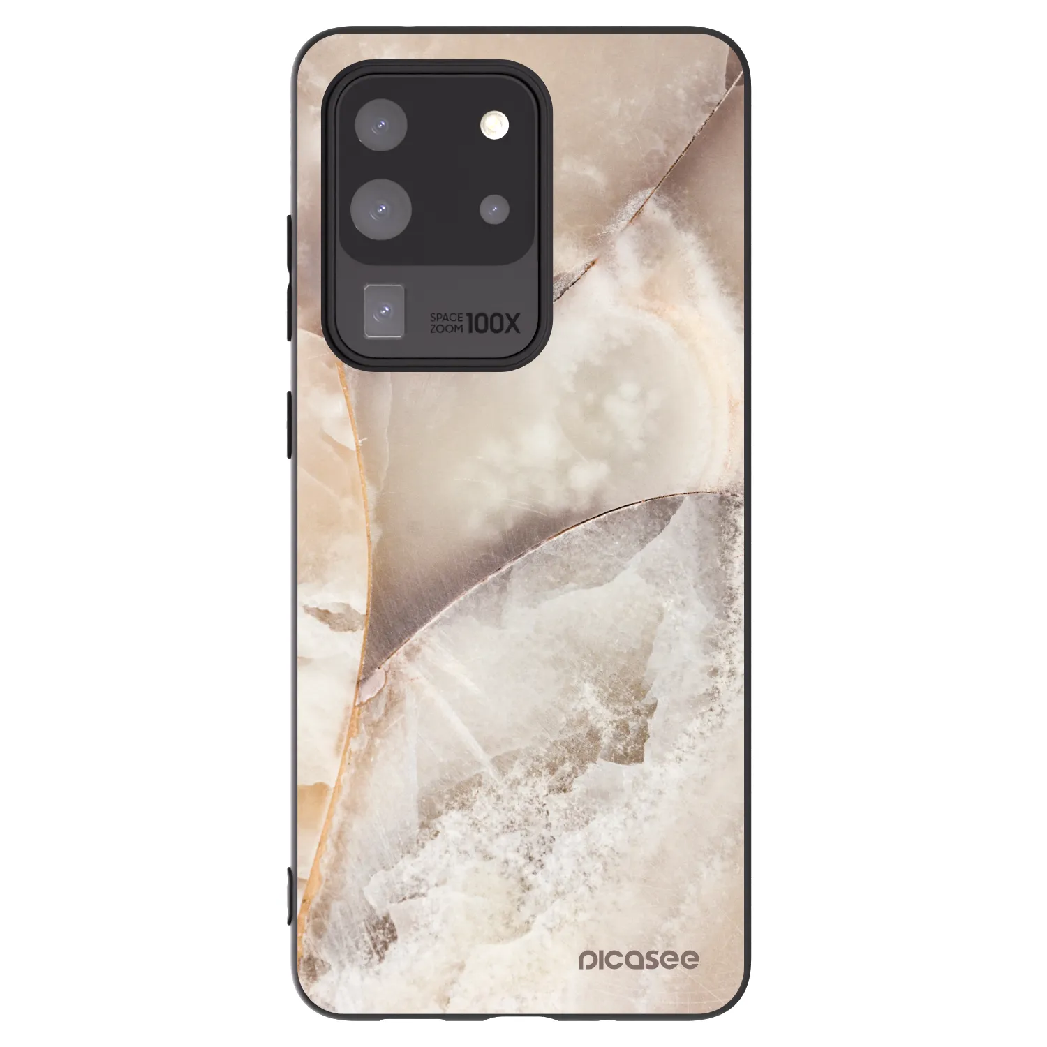 Picasee silikonový černý obal pro Samsung Galaxy S20 Ultra 5G G988F - Cream marble