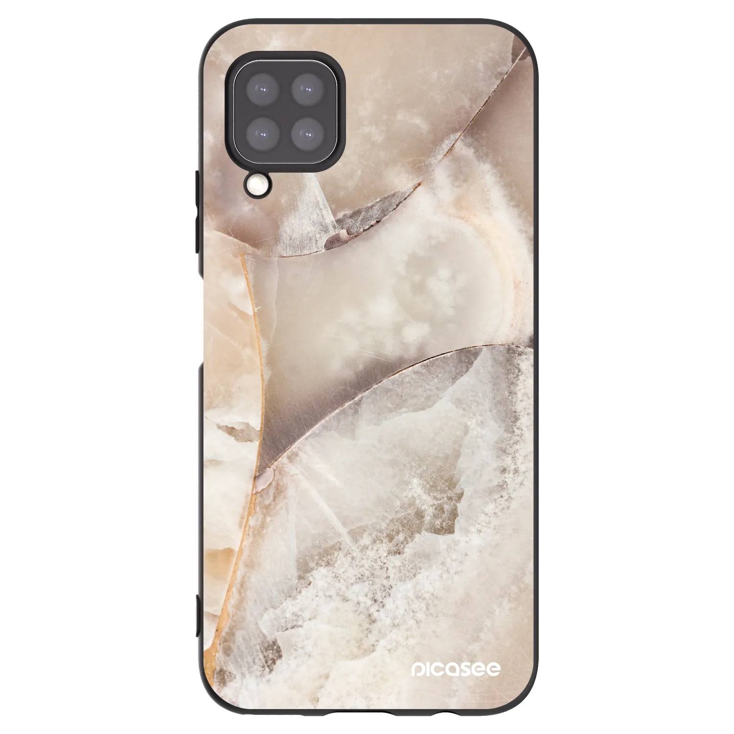 Picasee silikonový černý obal pro Huawei P40 Lite - Cream marble