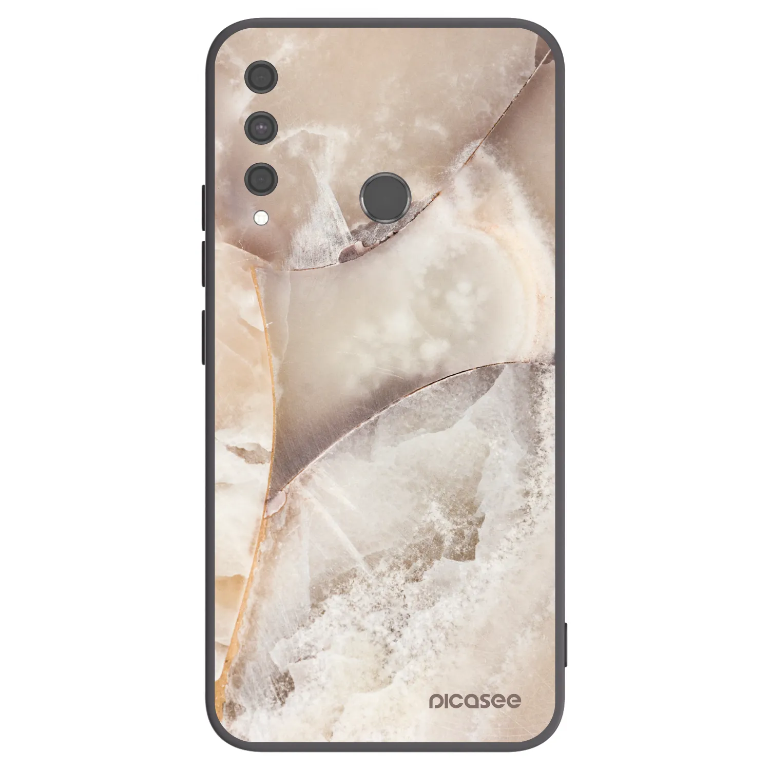 Picasee silikonový černý obal pro Huawei P40 Lite E - Cream marble