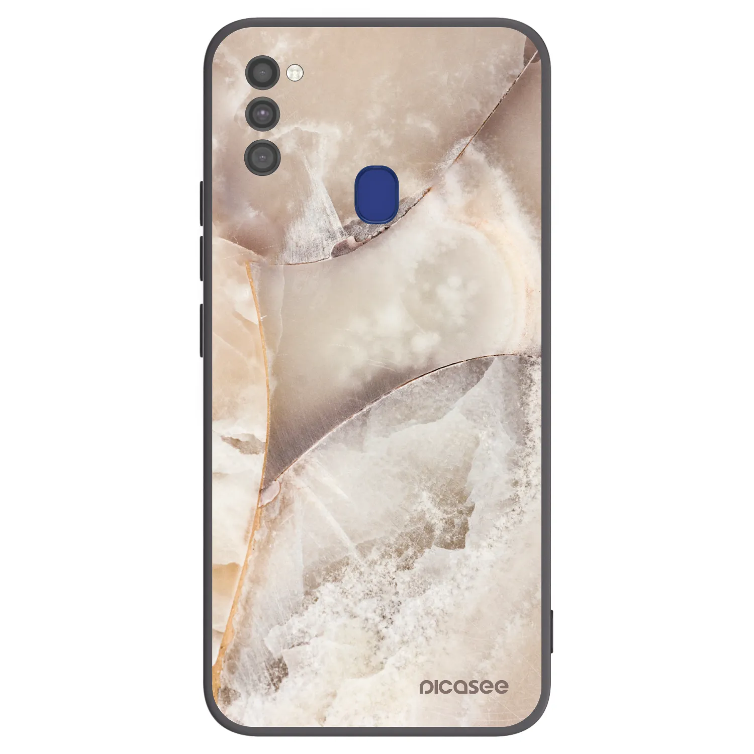 Picasee silikonový černý obal pro Samsung Galaxy M21 M215F - Cream marble