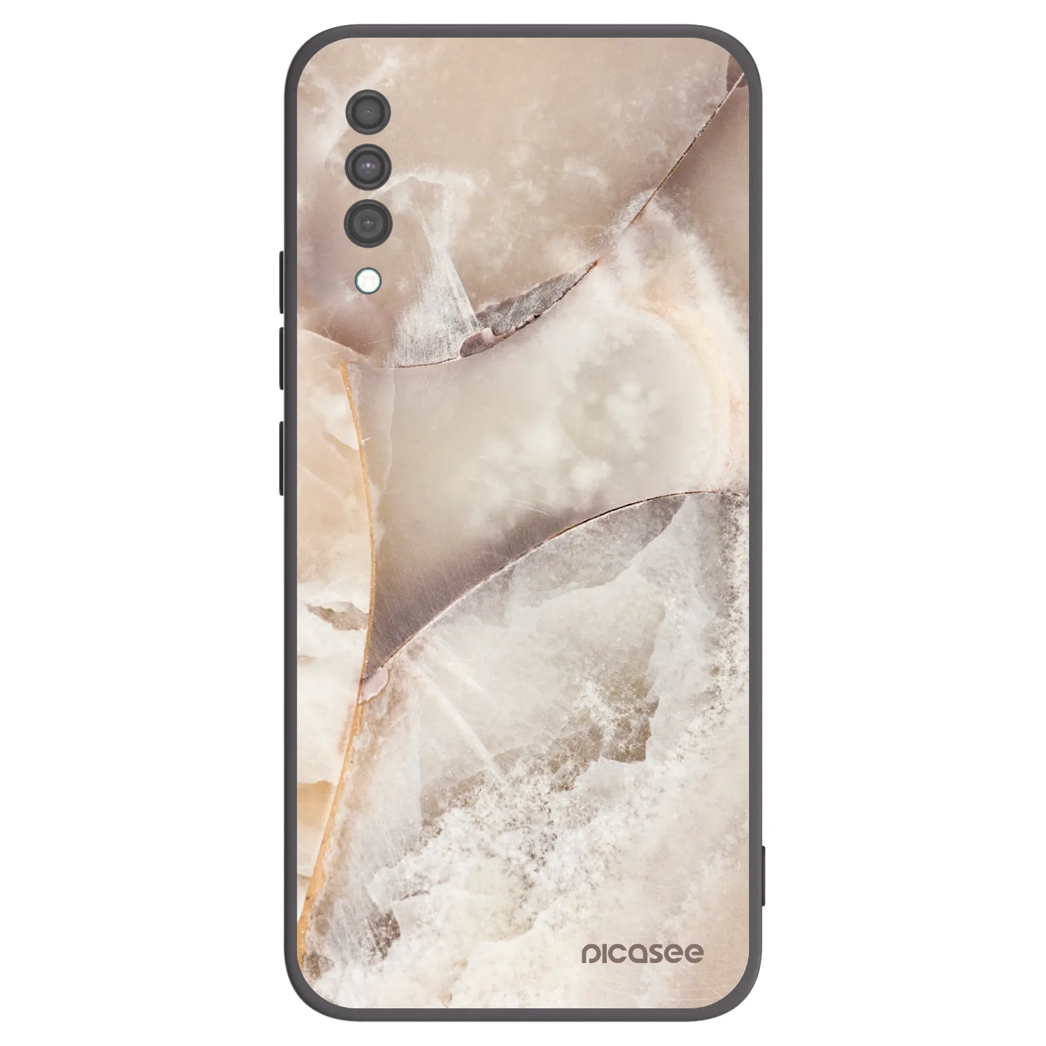 Picasee silikonový černý obal pro Samsung Galaxy A30s A307F - Cream marble