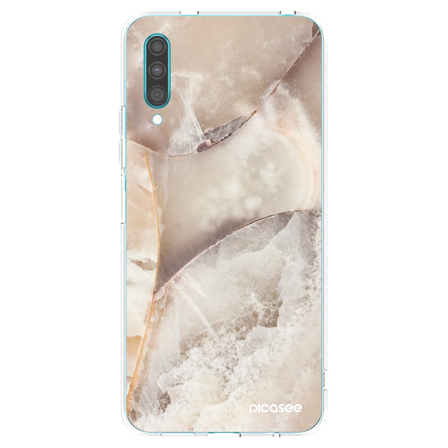 Picasee silikonový průhledný obal pro Samsung Galaxy A30s A307F - Cream marble