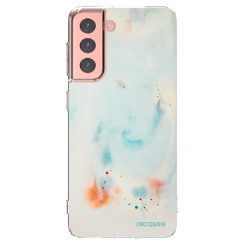 Picasee silikonový průhledný obal pro Samsung Galaxy S21 5G G991B - Splash