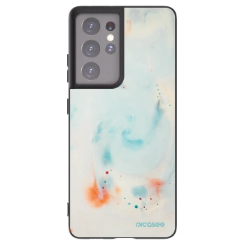 Picasee silikonový černý obal pro Samsung Galaxy S21 Ultra 5G G998B - Splash