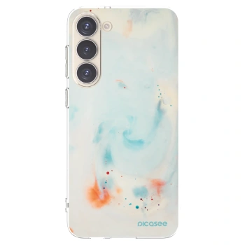 Picasee silikonový průhledný obal pro Samsung Galaxy S23+ 5G - Splash
