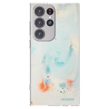 Picasee silikonový průhledný obal pro Samsung Galaxy S23 Ultra 5G - Splash