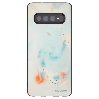 Picasee silikonový černý obal pro Samsung Galaxy S10 G973 - Splash