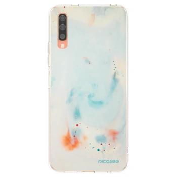 Picasee silikonový průhledný obal pro Samsung Galaxy A70 A705F - Splash