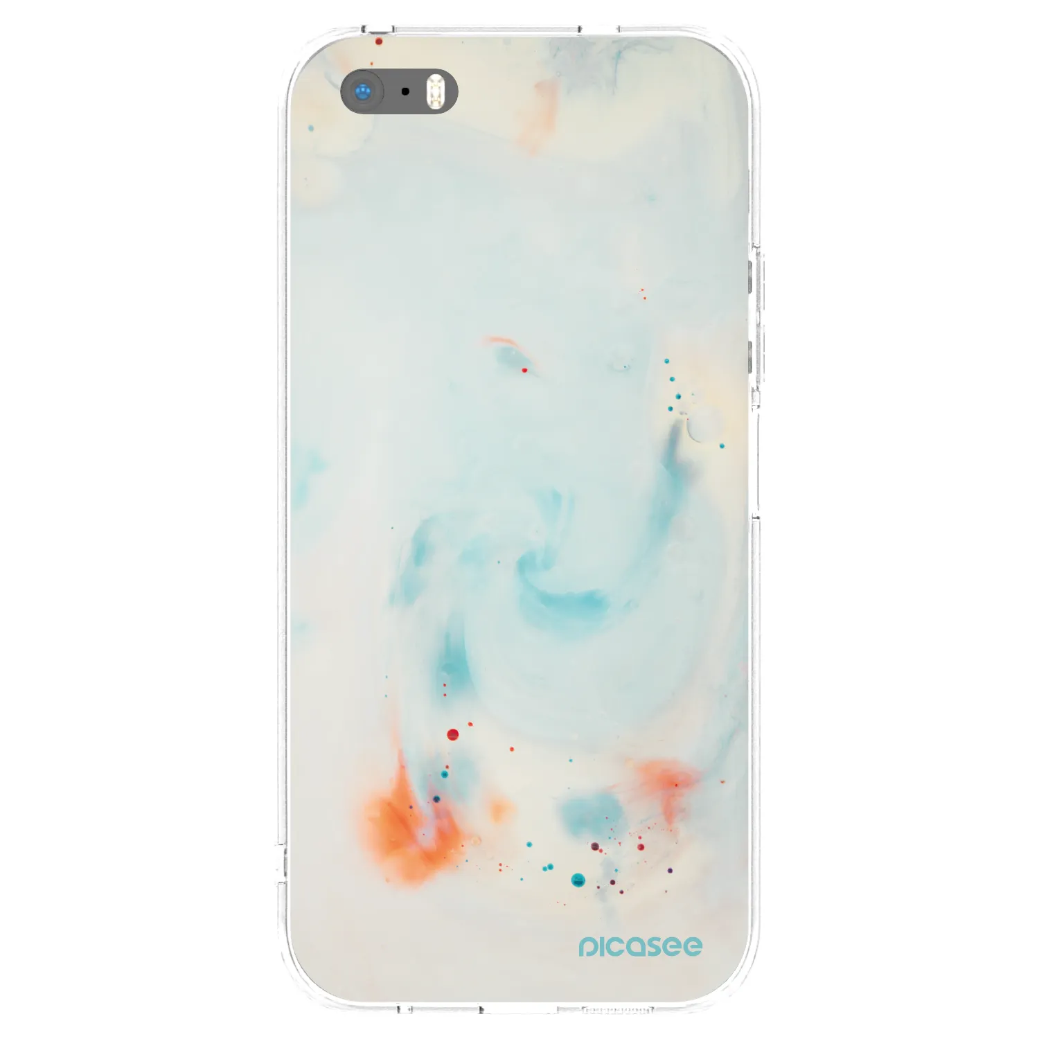 Picasee silikonový průhledný obal pro Apple iPhone 5/5S/SE - Splash