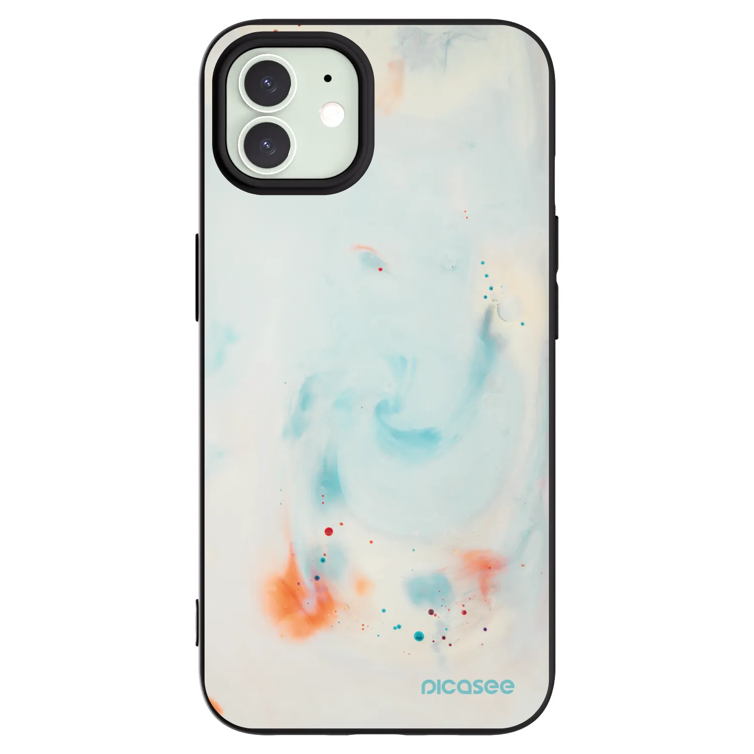 Picasee silikonový černý obal pro Apple iPhone 12 - Splash