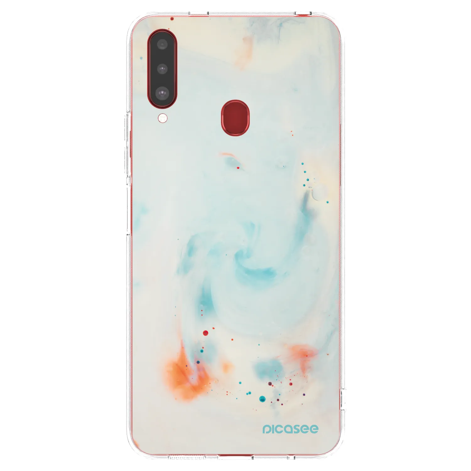 Picasee silikonový průhledný obal pro Samsung Galaxy A20s - Splash