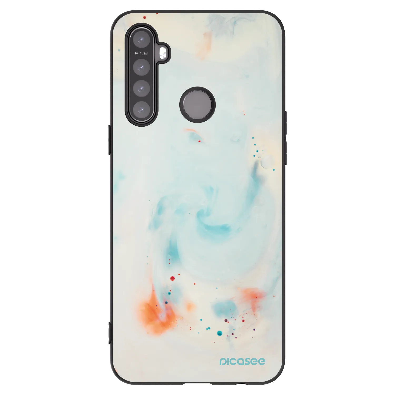 Picasee silikonový černý obal pro Realme 5 - Splash