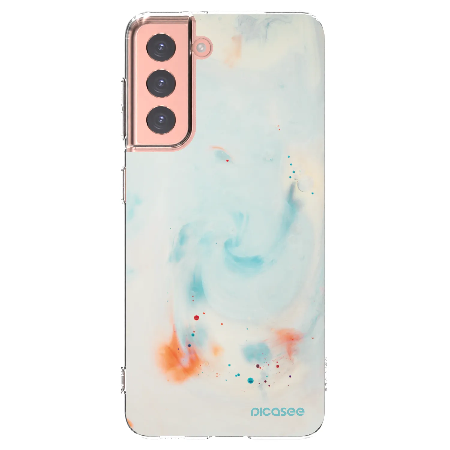 Picasee silikonový průhledný obal pro Samsung Galaxy S21 5G G991B - Splash