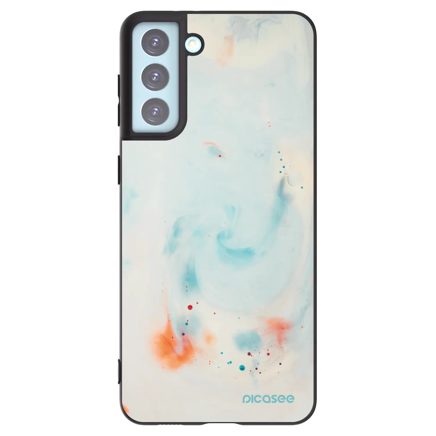Picasee silikonový černý obal pro Samsung Galaxy S21+ 5G G996F - Splash