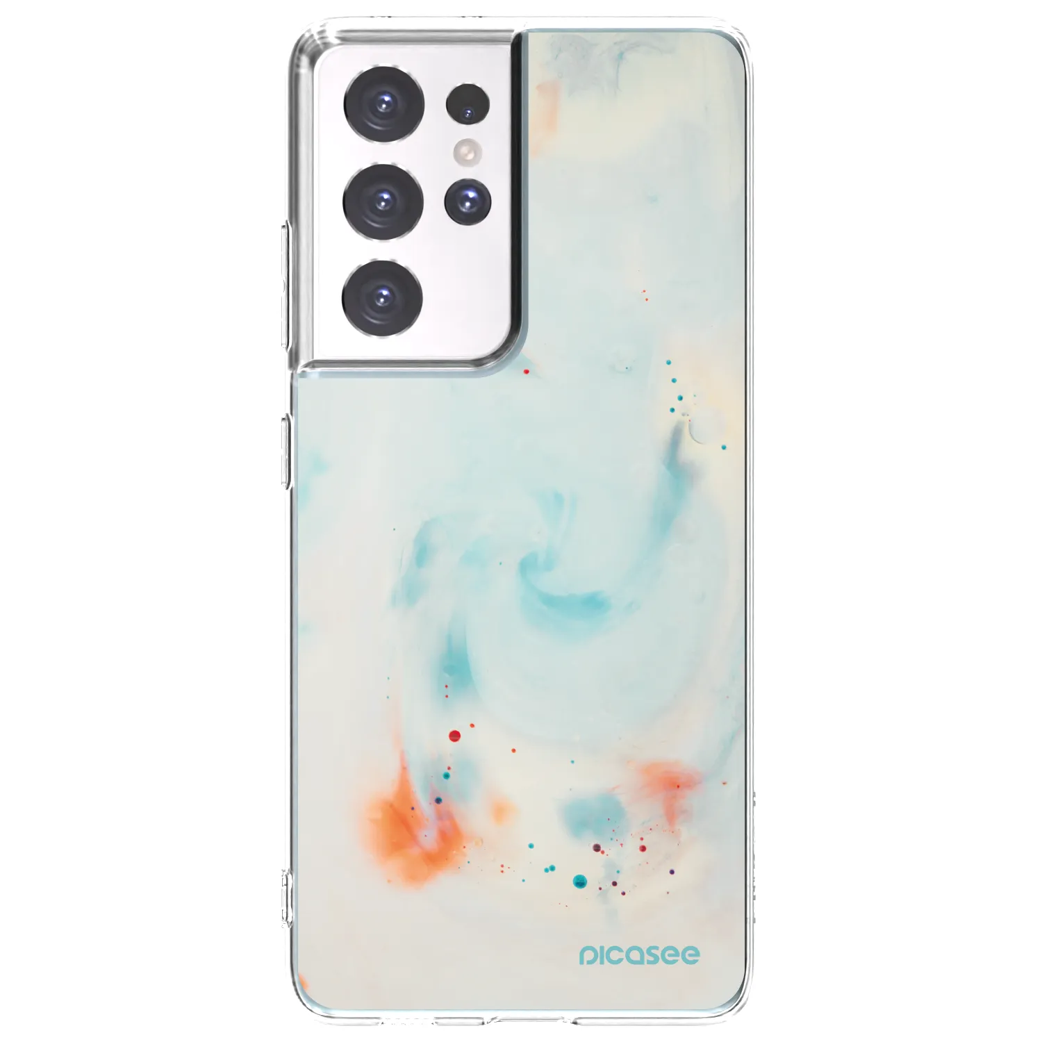 Picasee silikonový průhledný obal pro Samsung Galaxy S21 Ultra 5G G998B - Splash