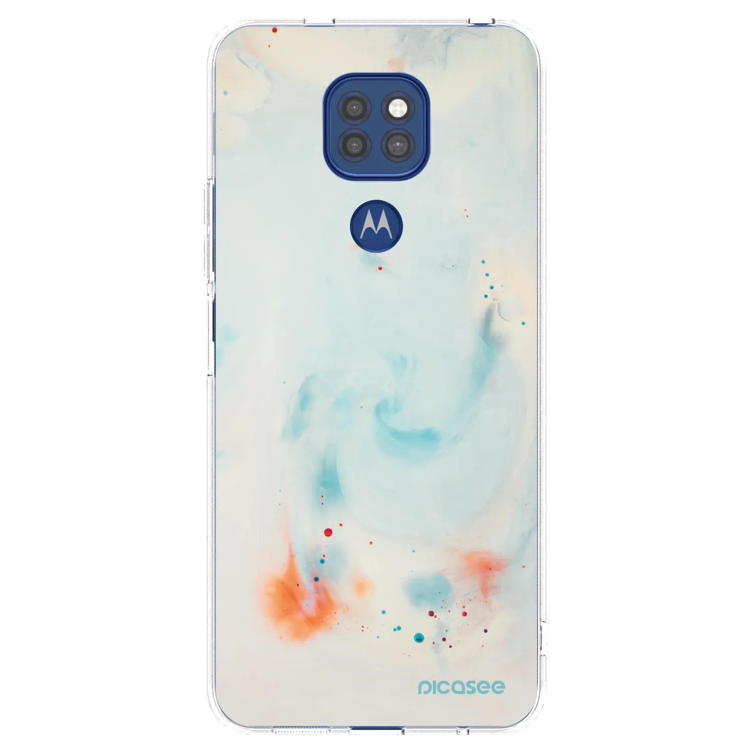 Picasee silikonový průhledný obal pro Motorola Moto G9 Play - Splash