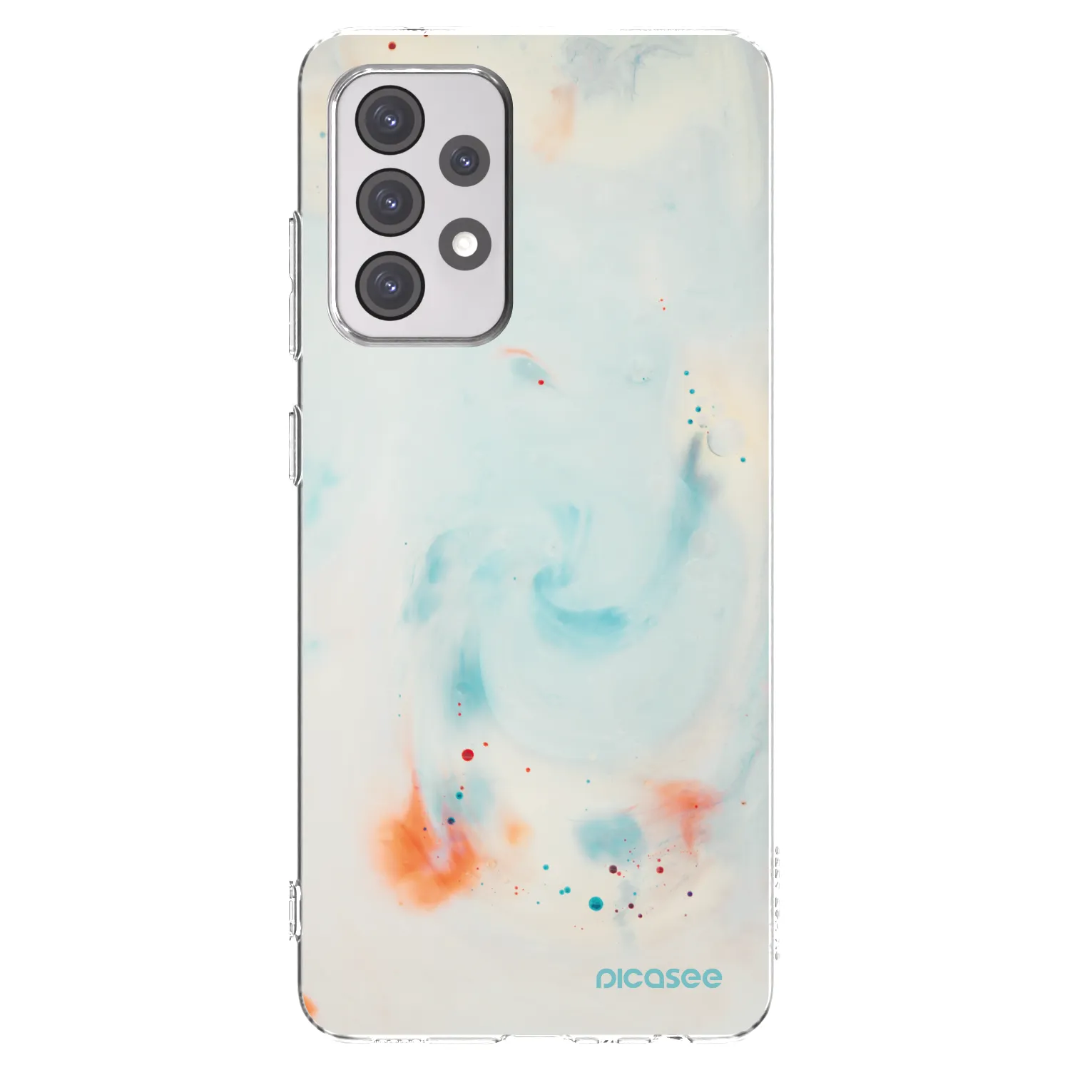Picasee silikonový průhledný obal pro Samsung Galaxy A52 5G A525F - Splash