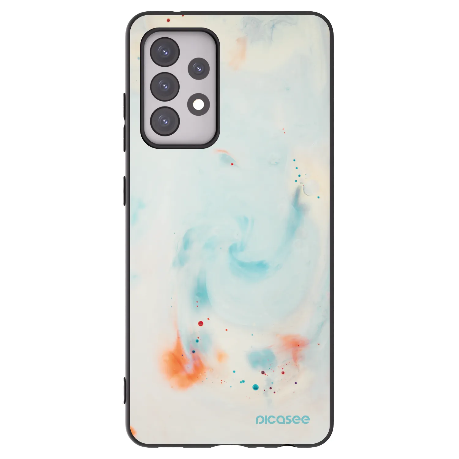 Picasee silikonový černý obal pro Samsung Galaxy A52 5G A525F - Splash