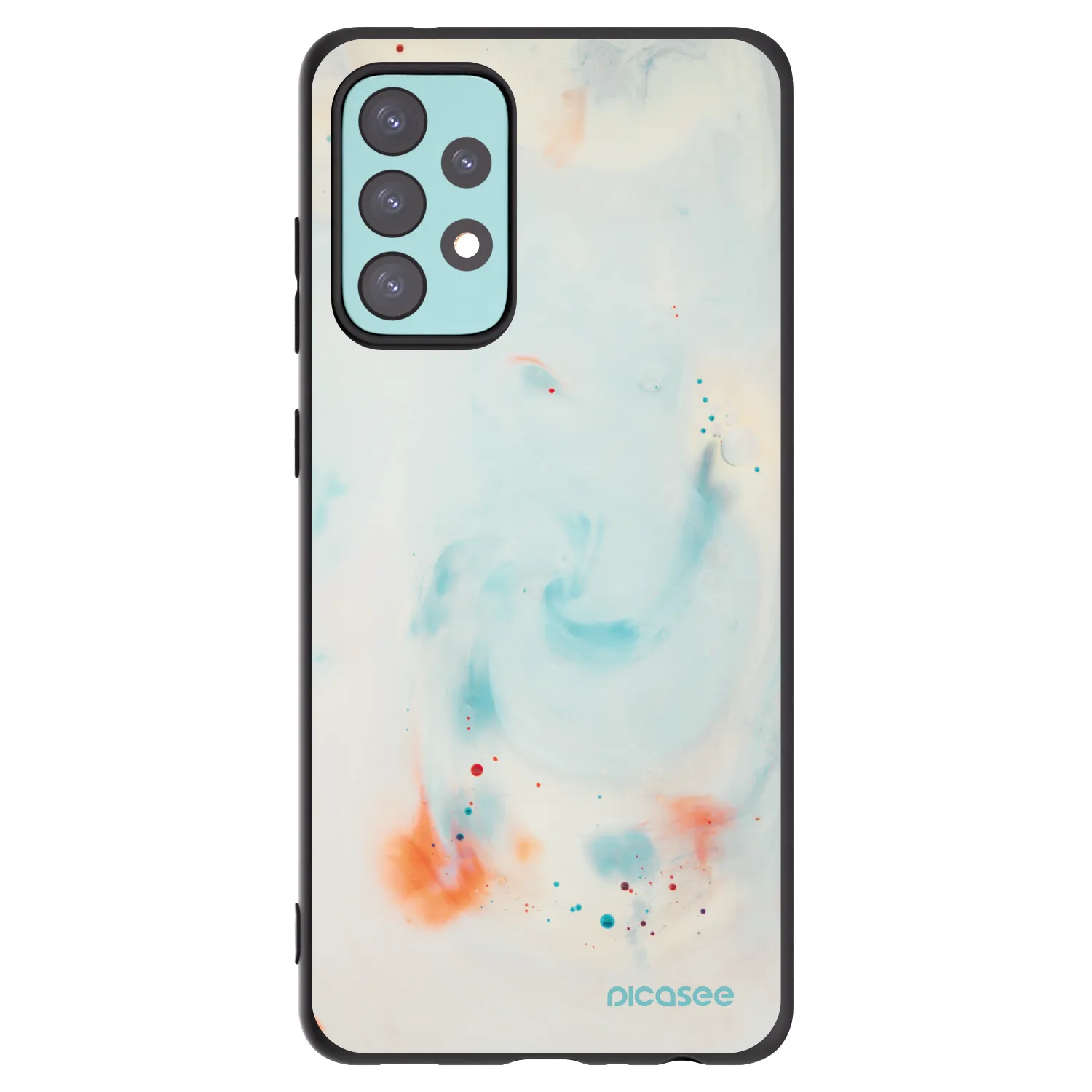Picasee silikonový černý obal pro Samsung Galaxy A72 A725F - Splash