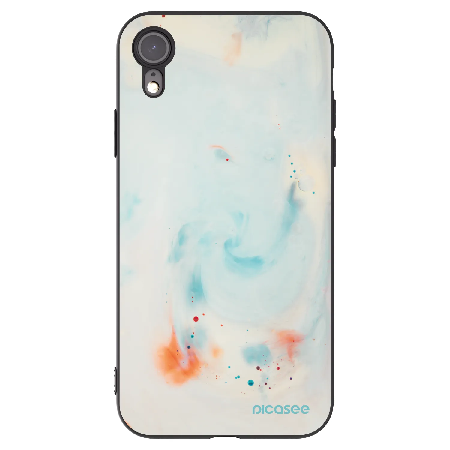 Picasee silikonový černý obal pro Apple iPhone XR - Splash