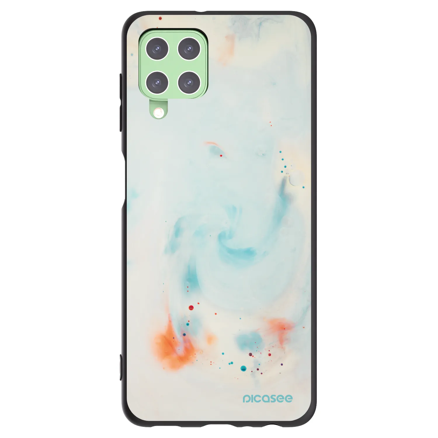 Picasee silikonový černý obal pro Samsung Galaxy A22 A225F 4G - Splash
