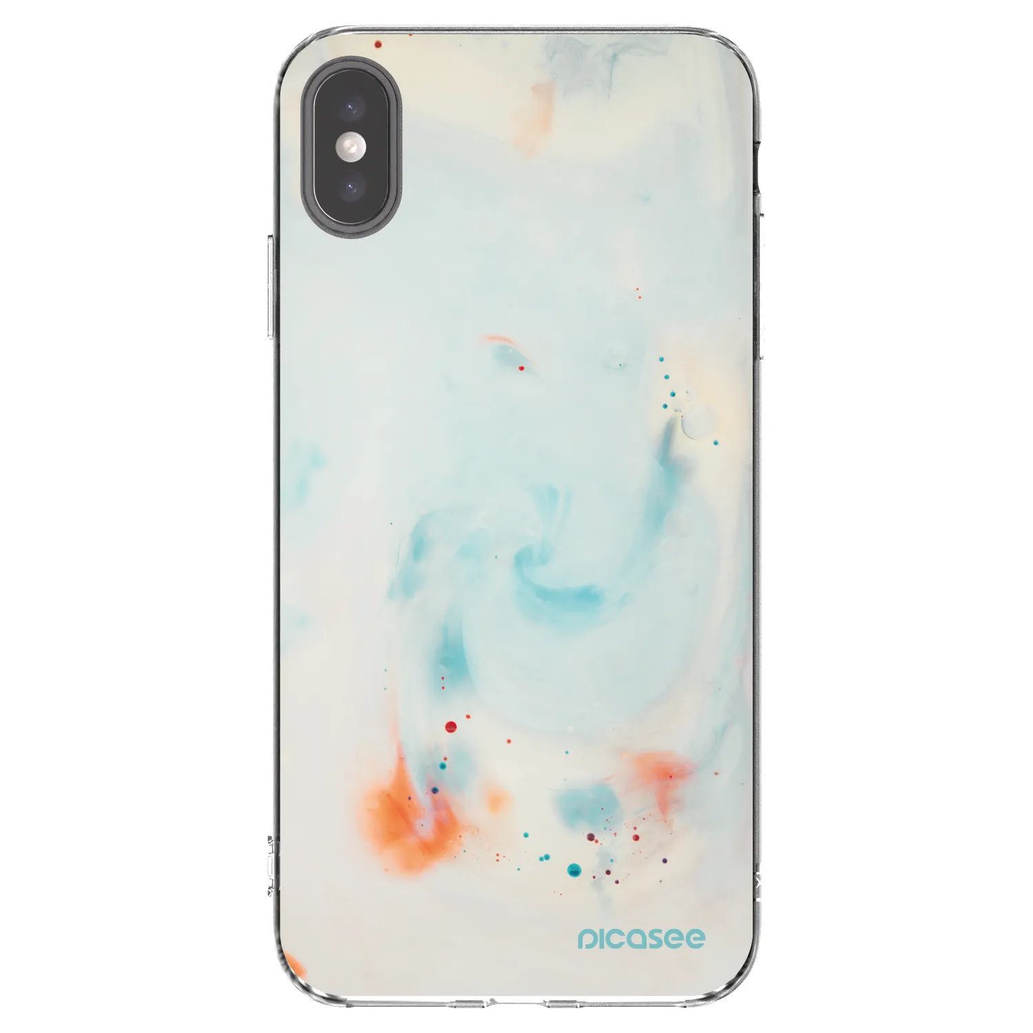 Picasee silikonový průhledný obal pro Apple iPhone XS Max - Splash