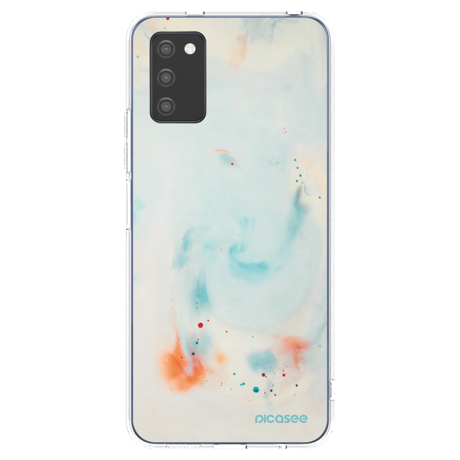 Picasee silikonový průhledný obal pro Samsung Galaxy A03s A037G - Splash