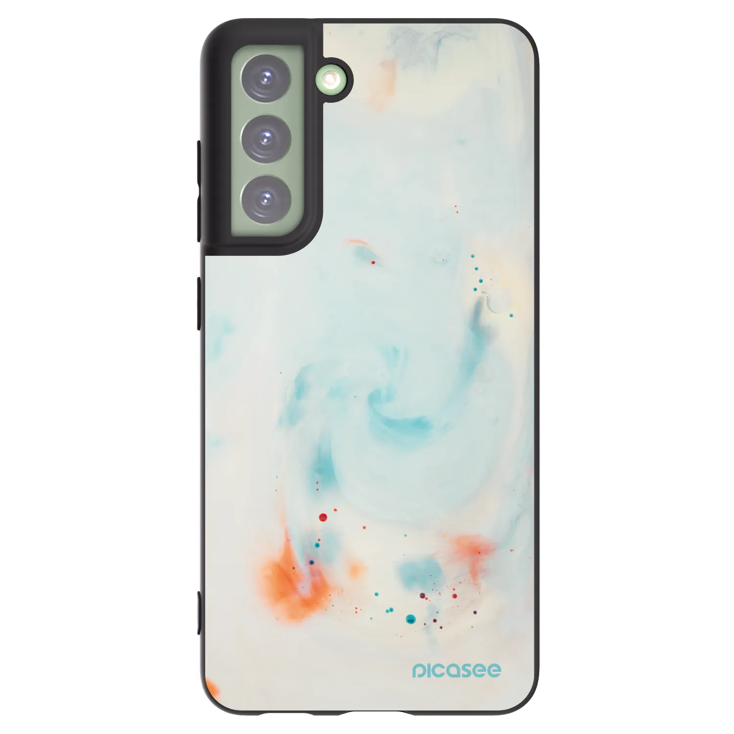Picasee silikonový černý obal pro Samsung Galaxy S21 FE 5G - Splash