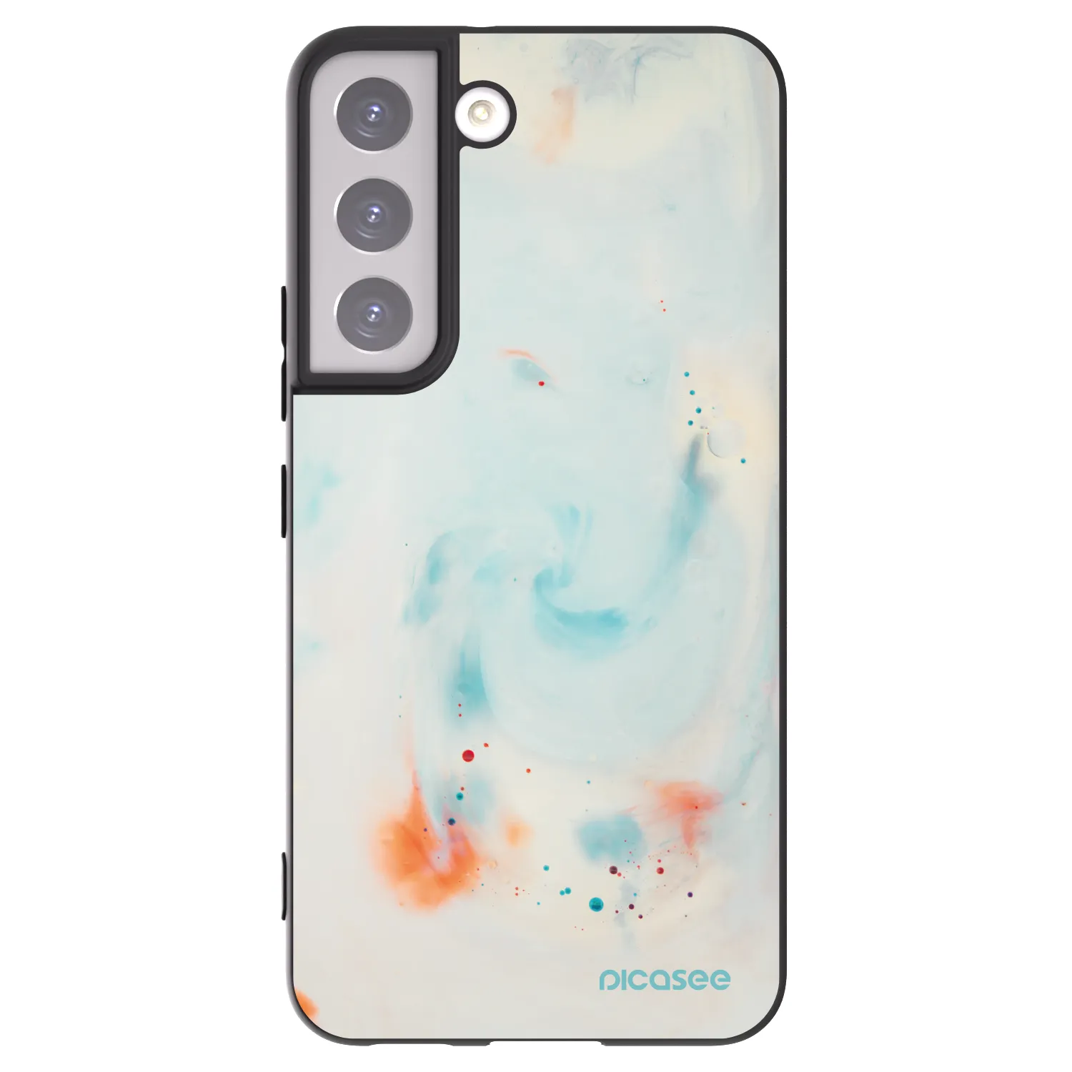 Picasee silikonový černý obal pro Samsung Galaxy S22 5G - Splash